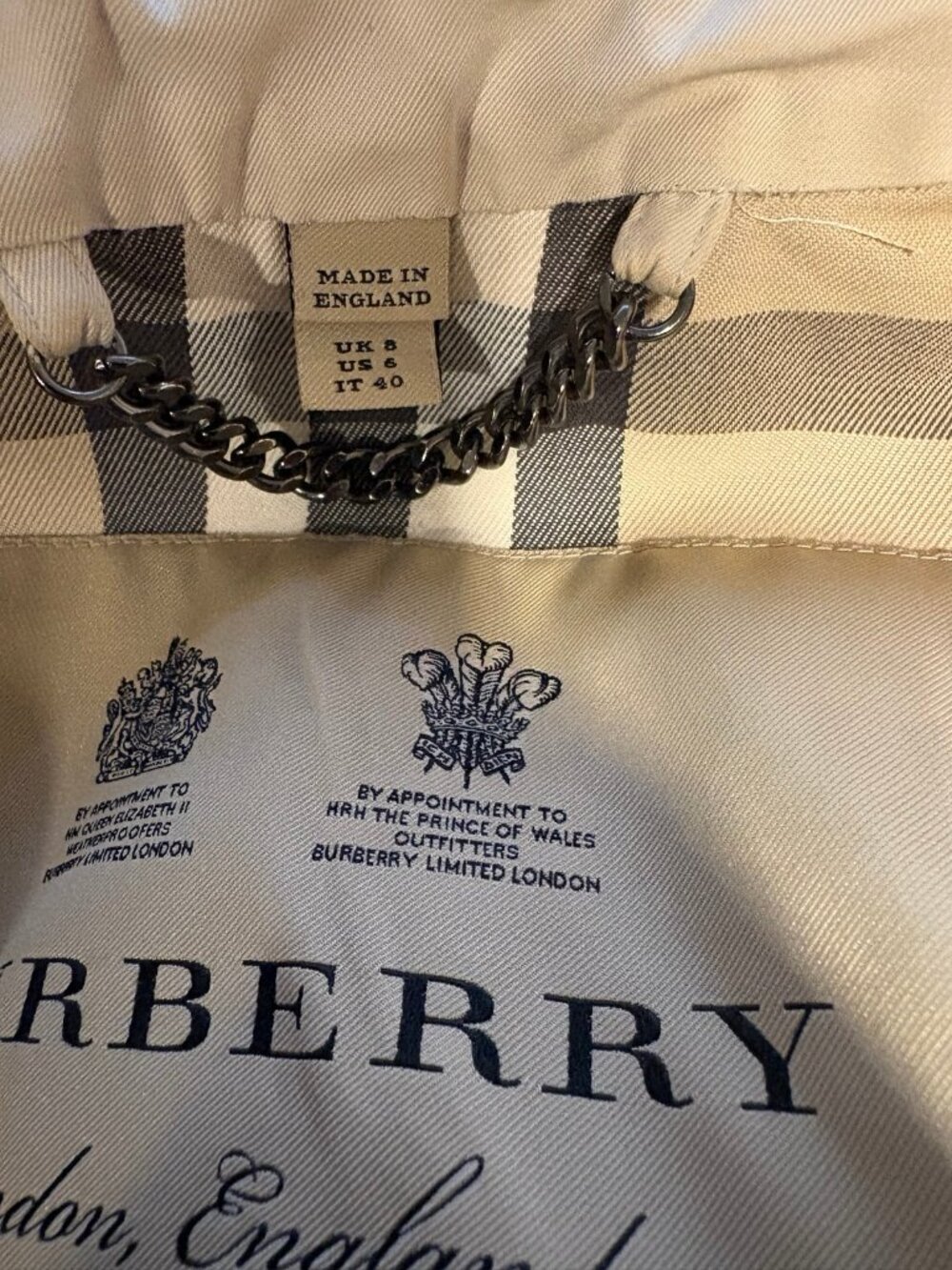 Burberry heritage Chelsea trench long stone US sz 6 - Picture 11 of 16